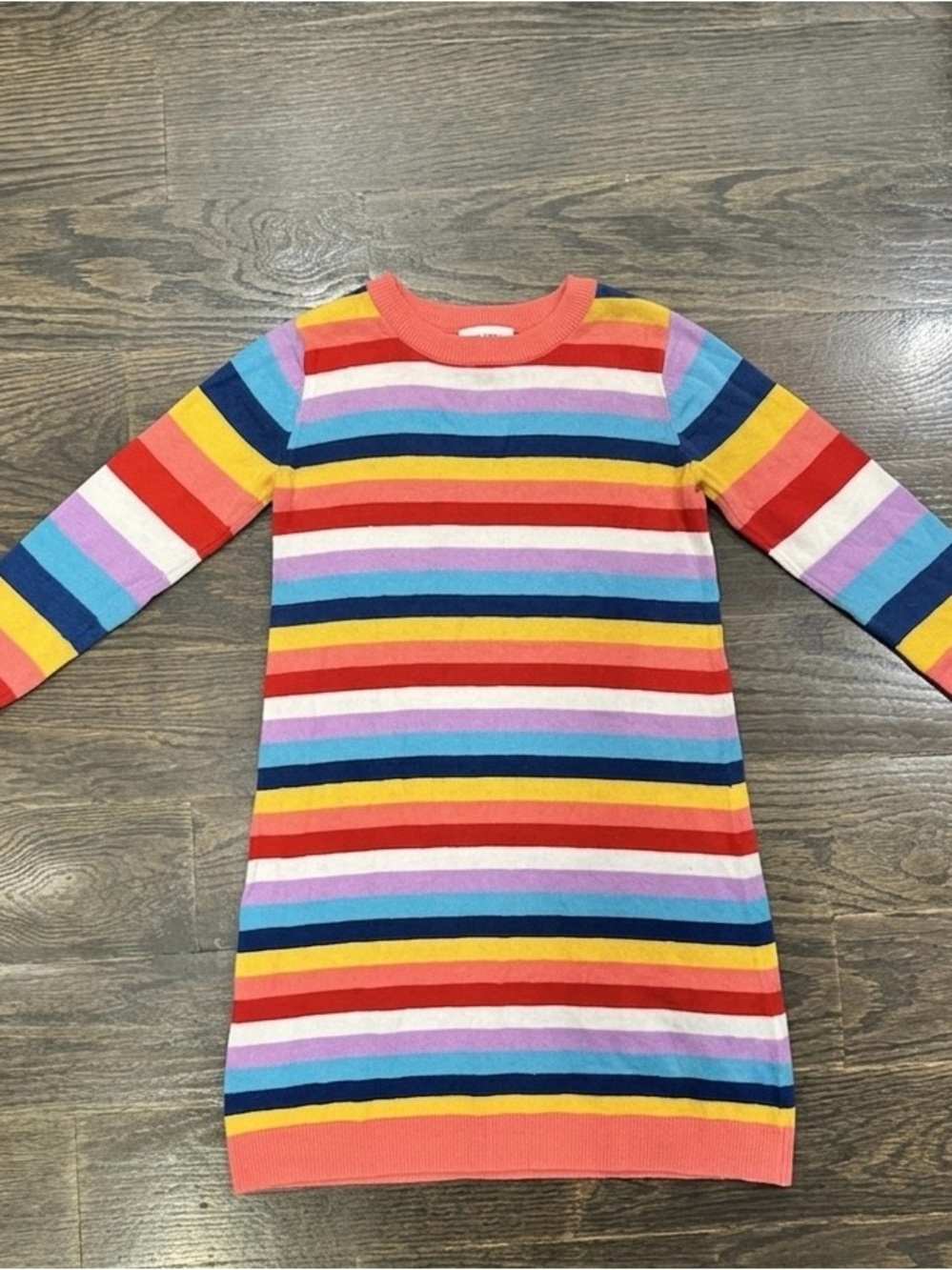 Baby Gap Colorful Rainbow Stripe Knit Dress - Multicolor
